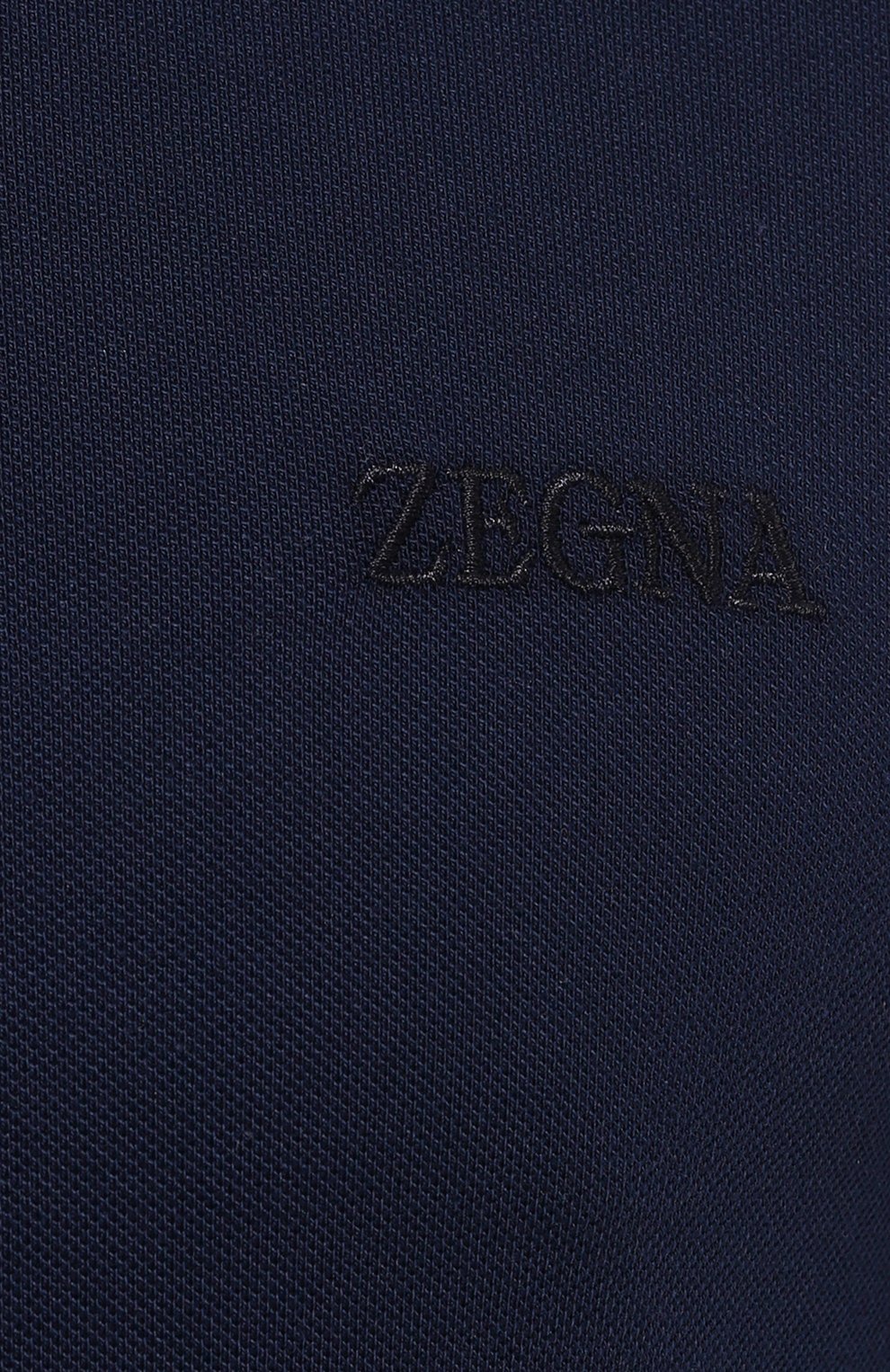 Хлопковое поло ZEGNA темно-синего цвета по цене 49950 руб., арт. UD358A7/D746, фото 5 Хлопковое поло ZEGNA, арт. UD358A7/D746, фото 5
