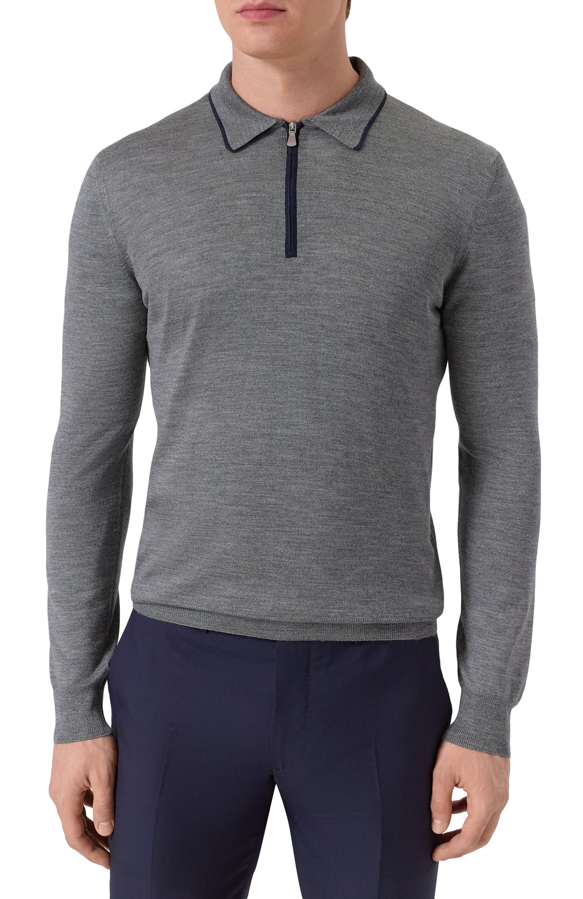 Поло из шерсти и шелка GRAN SASSO, арт. 57146/13125, фото 3