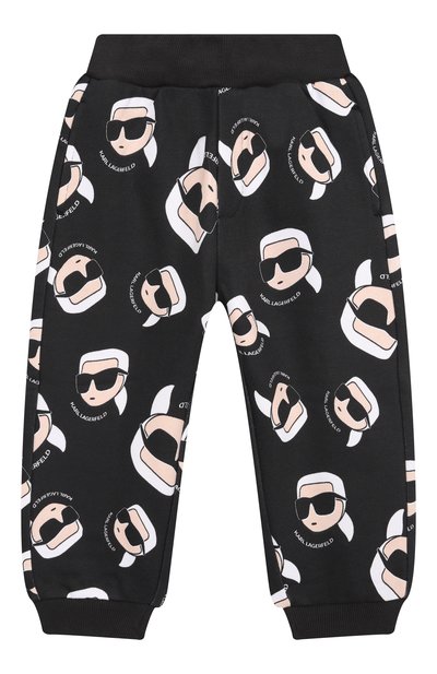 Хлопковые джоггеры KARL LAGERFELD KIDS, арт. Z30662