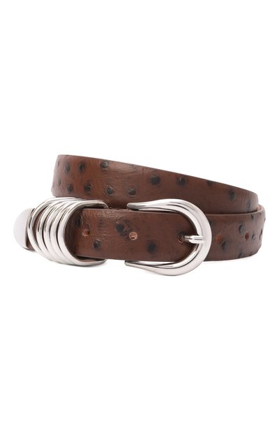 Женский кожаный ремень DEHANCHE, арт. H0LLYH0CK 0STRICH/EMB0SSED LEATHER