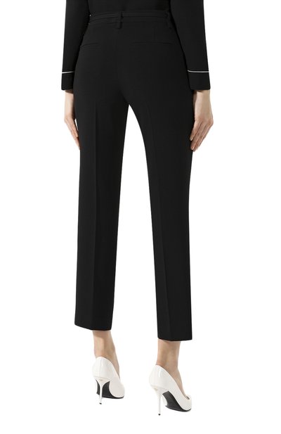 Брюки с поясом REDVALENTINO черного цвета по цене 58650 руб., арт. TR3RBC30/2EU, фото 4 Брюки с поясом REDVALENTINO, арт. TR3RBC30/2EU, фото 4