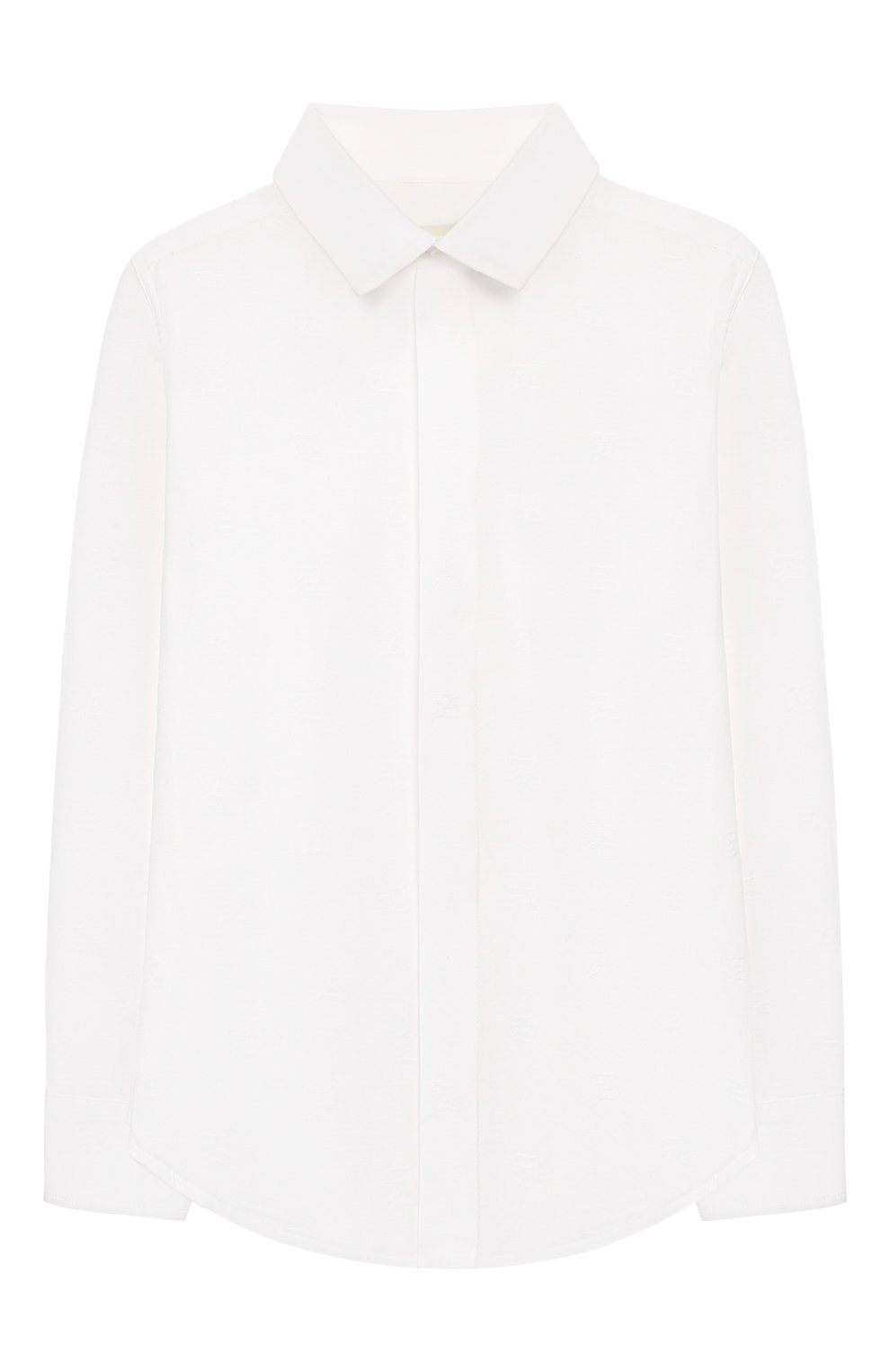 Хлопковая рубашка FENDI белого цвета по цене 38950 руб., арт. JMC096/AACD/8A-12+, фото 1 Хлопковая рубашка FENDI, арт. JMC096/AACD/8A-12+, фото 1