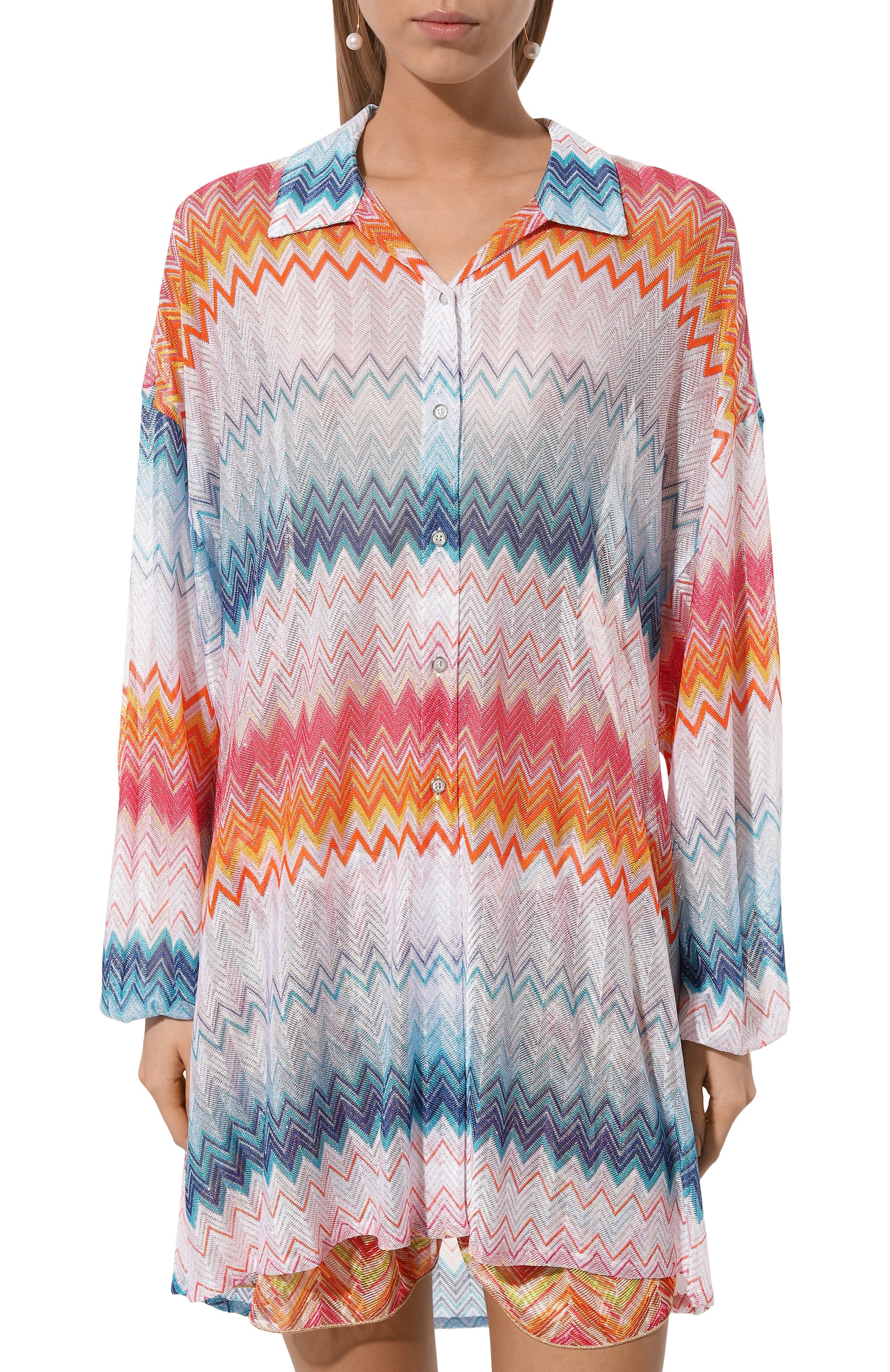 Туника из вискозы MISSONI разноцветного цвета по цене 99500 руб., арт. MC24SK00/BR00ZY, фото 3 Туника из вискозы MISSONI, арт. MC24SK00/BR00ZY, фото 3