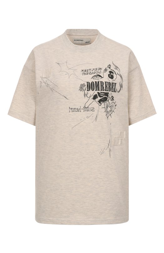 Хлопковая футболка DOMREBEL UPWARD T-SHIRT Серый UPWARD T-SHIRT