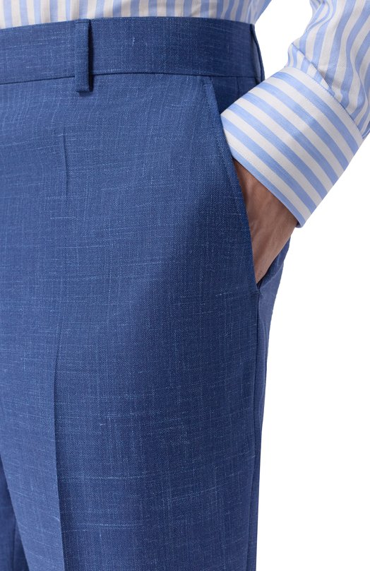 Брюки из шерсти и шелка BOSS 50556955 Синий  50556955 Фото 5