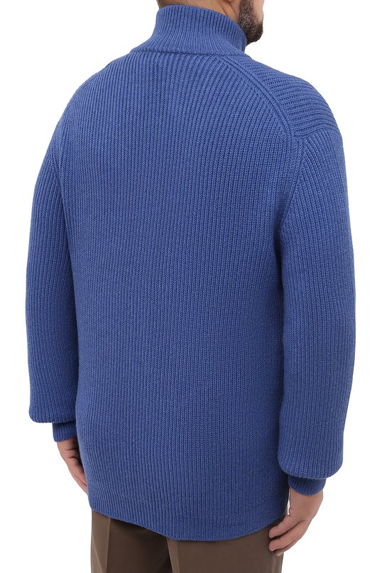 Шерстяной кардиган Cruciani Синий, фото 4