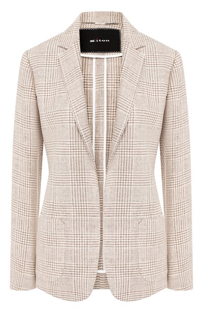 Женский жакет из смеси кашемира и льна KITON, арт. D48539K09S04