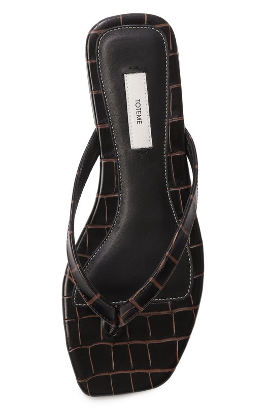 Кожаные шлепанцы TOTEME 252-WAS4557-LE0076 Коричневый  252-WAS4557-LE0076 Фото 6