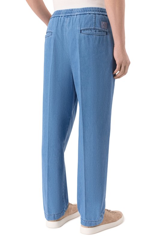 Хлопковые брюки Jacob Cohen JUM_P0017 001 T849A V2 Голубой  JUM_P0017 001 T849A V2 Фото 4