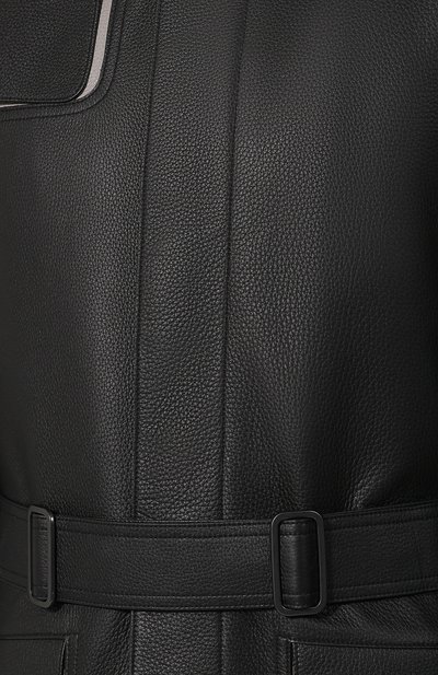 Кожаная куртка на пуговицах с поясом BOTTEGA VENETA, арт. 517178/V0K90, фото 5