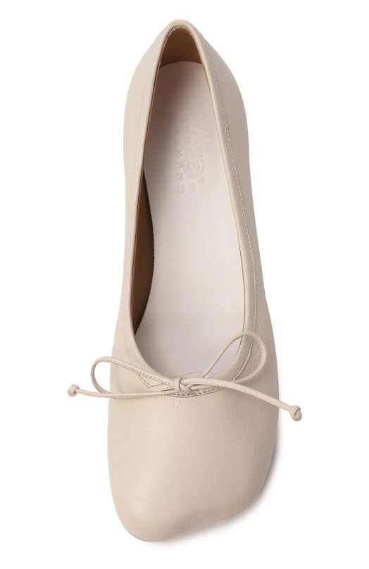 Кожаные туфли Anatomic Numeric MM6 S59WZ0092/P7561 Кремовый  S59WZ0092/P7561 Фото 6