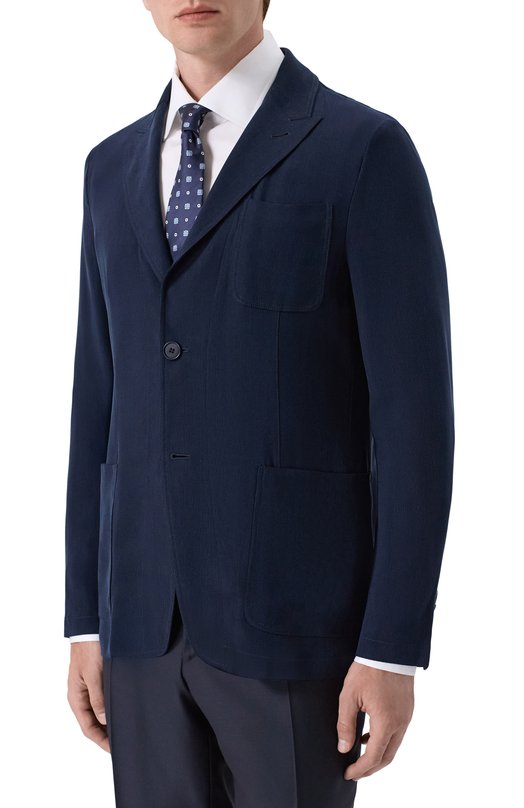 Однобортный пиджак Giorgio Armani 9CGGG0AX/T00AB Синий  9CGGG0AX/T00AB Фото 3