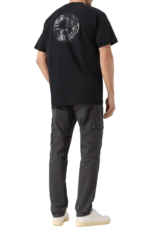 Хлопковая футболка Stone Island K1S152100020S0080 Чёрный  K1S152100020S0080 Фото 2