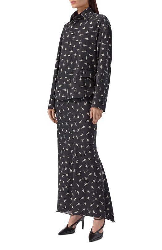 Шелковая рубашка Gooroo SH020-2008-9012-FW25/26 Чёрный  SH020-2008-9012-FW25/26 Фото 2