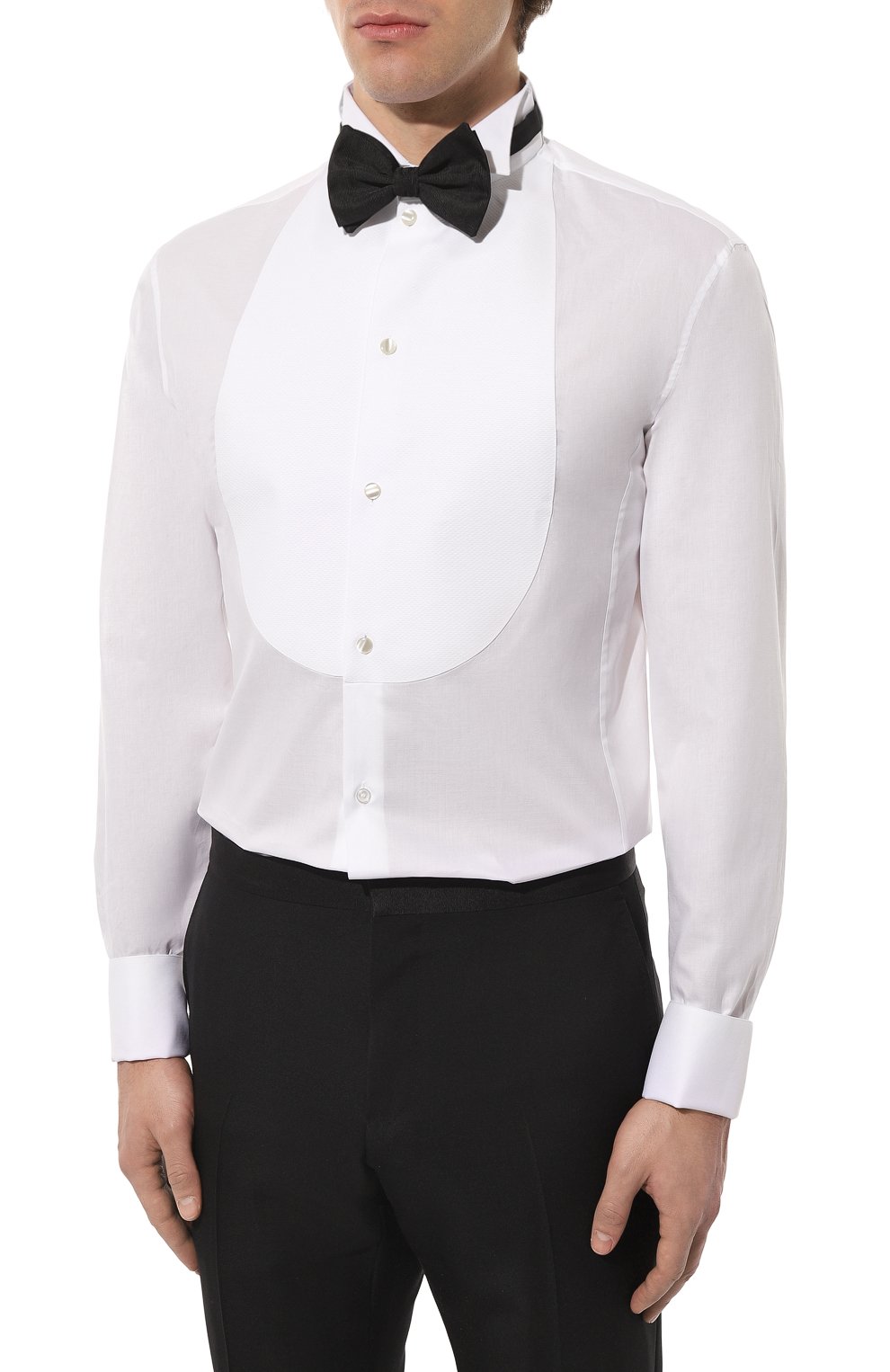 Хлопковая сорочка GIORGIO ARMANI белого цвета по цене 58850 руб., арт. 1SGCCZS2/TZ200, фото 3 Хлопковая сорочка GIORGIO ARMANI, арт. 1SGCCZS2/TZ200, фото 3