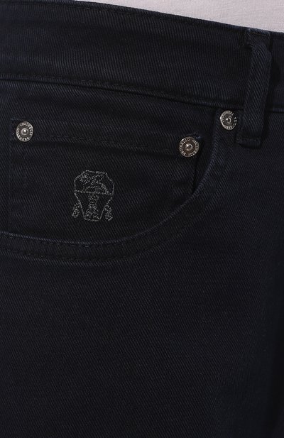 Джинсы leisure fit BRUNELLO CUCINELLI темно-синего цвета по цене 105500 руб., арт. M277PX1290, фото 5 Джинсы leisure fit BRUNELLO CUCINELLI, арт. M277PX1290, фото 5