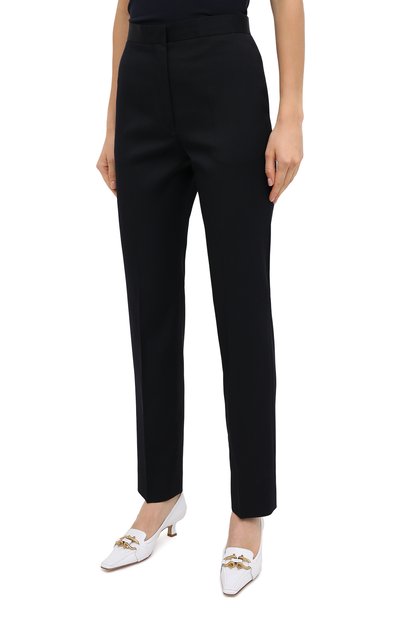 Шерстяные брюки JIL SANDER темно-синего цвета по цене 86800 руб., арт. JSPR301900-WR202500, фото 3 Шерстяные брюки JIL SANDER, арт. JSPR301900-WR202500, фото 3