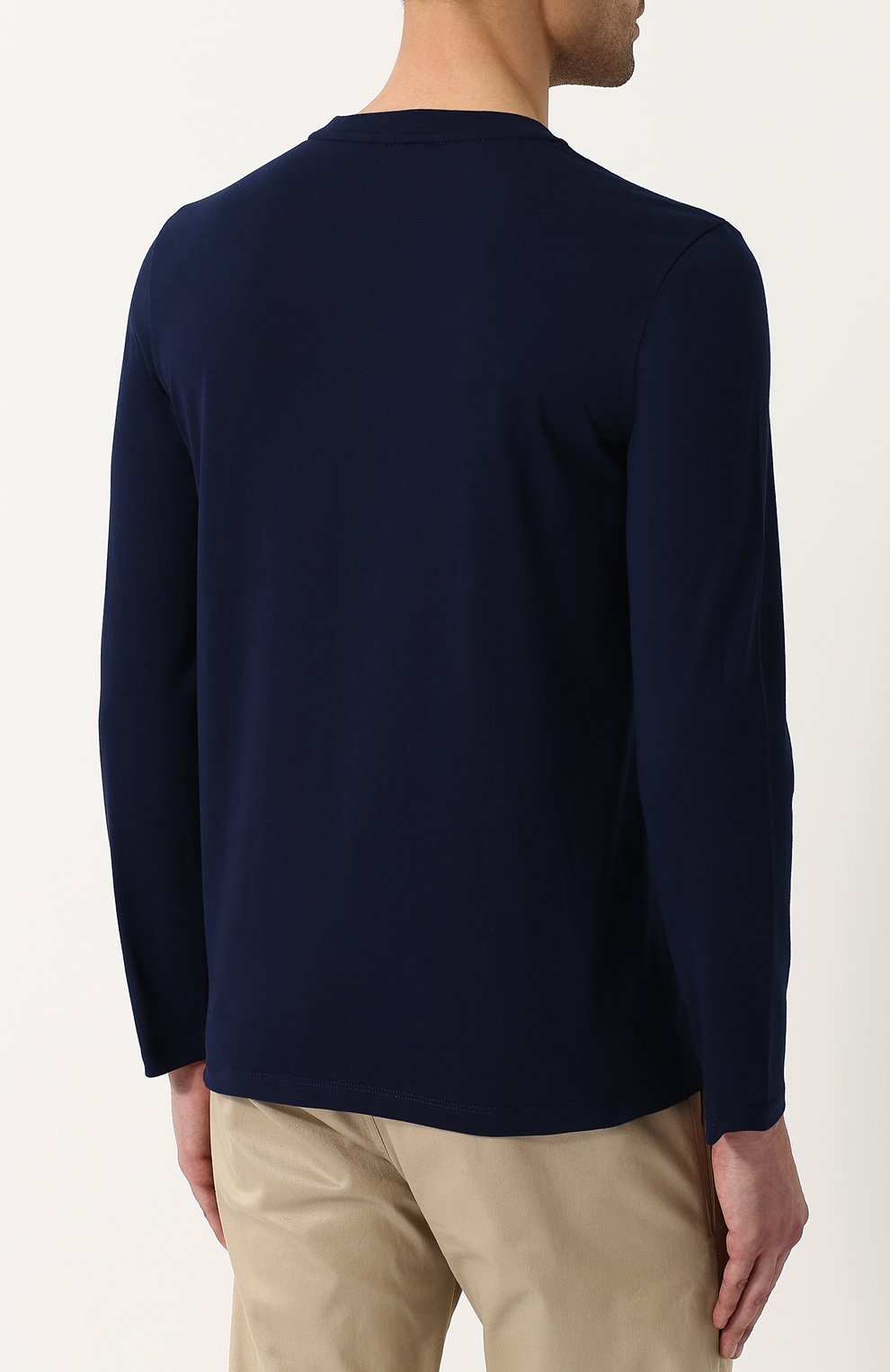 Хлопковый лонгслив с круглым вырезом MONCLER, арт. D1-091-80263-00-8390T, фото 4