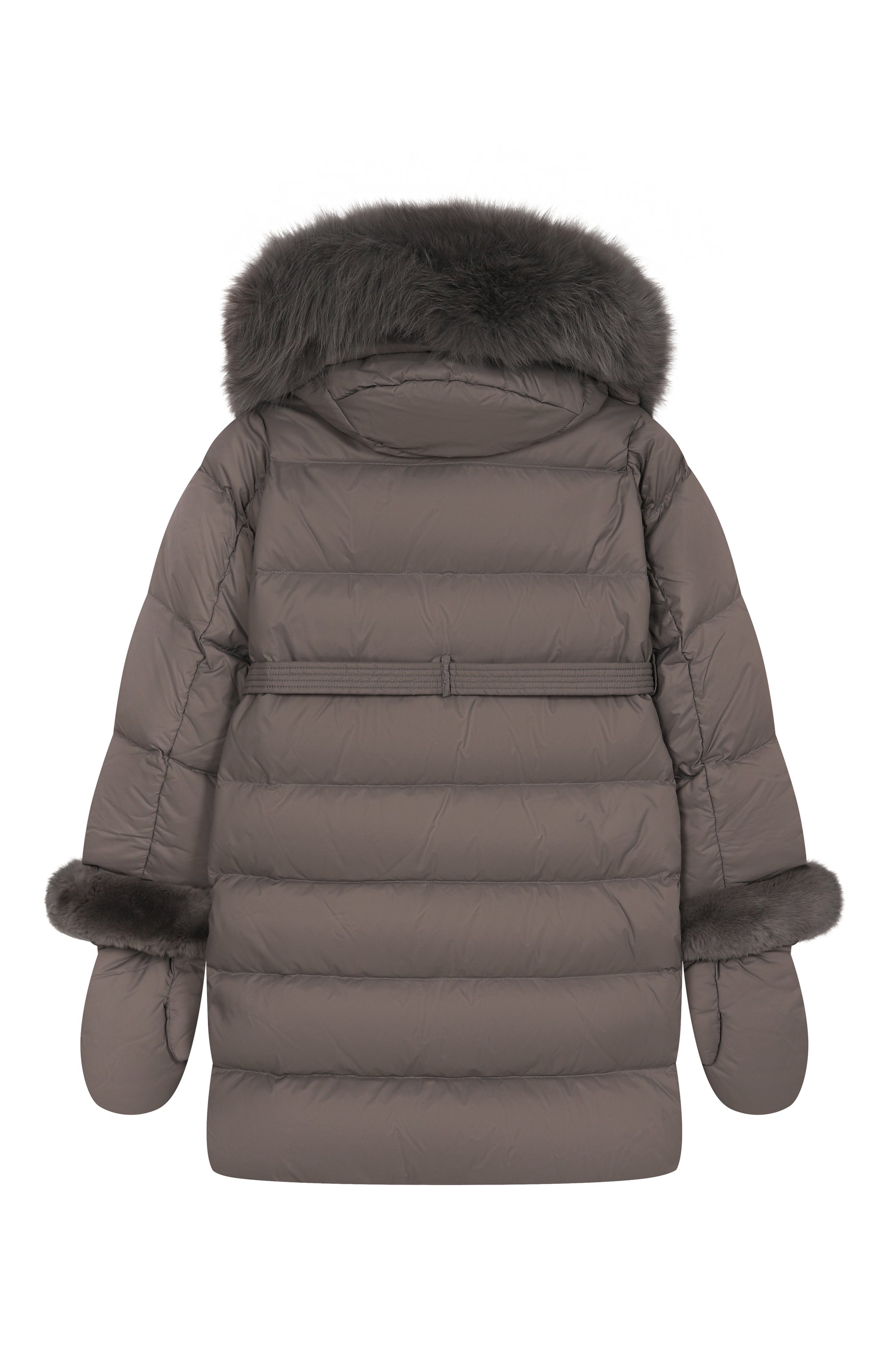 Пуховое пальто с отделкой из лисы YVES SALOMON ENFANT, арт. 25WEM920XXD0XW/8A-10A, фото 2