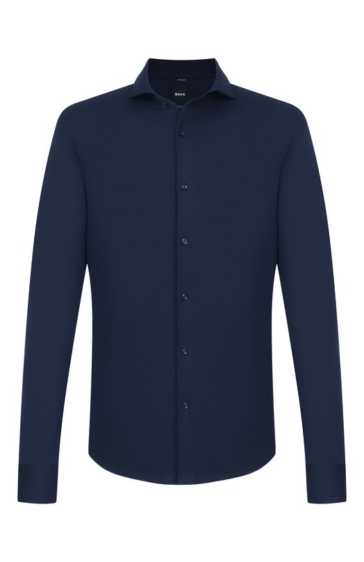 Хлопковая рубашка BOSS 50556854 Синий 50556854
