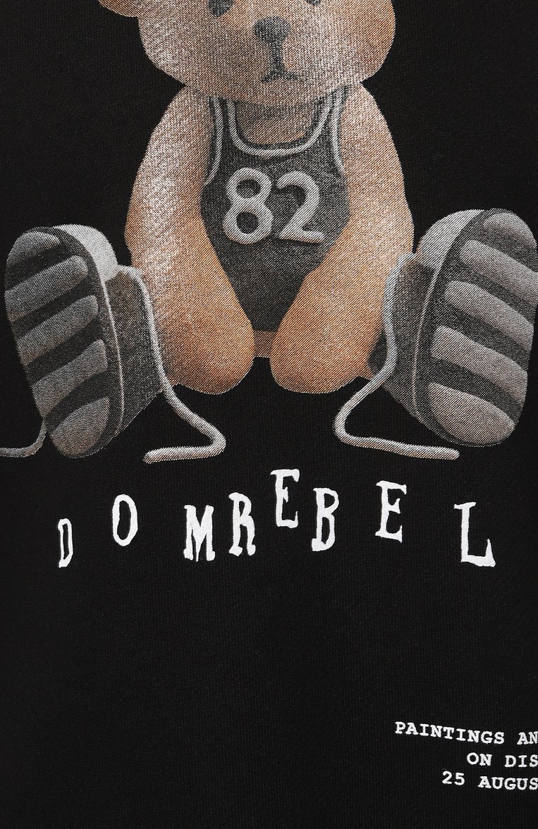 Женский хлопковый свитшот DOMREBEL черного цвета, арт. GAMETIME/SWEATSHIRT | Фото 5 (Рукава: Длинные; Длина (для топов): Стандартные; Материал сплава: Проставлено; Материал внешний: Хлопок; Драгоценные камни: Проставлено; Женское Кросс-КТ: Свитшот-одежда; Стили: Кэжуэл)