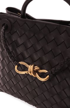 Женская сумка andiamo small BOTTEGA VENETA темно-коричневого цвета, арт. 766014 VCPP1 | Фото 3 (Размер: small; Материал: Натуральная кожа; Ремень/цепочка: На ремешке)