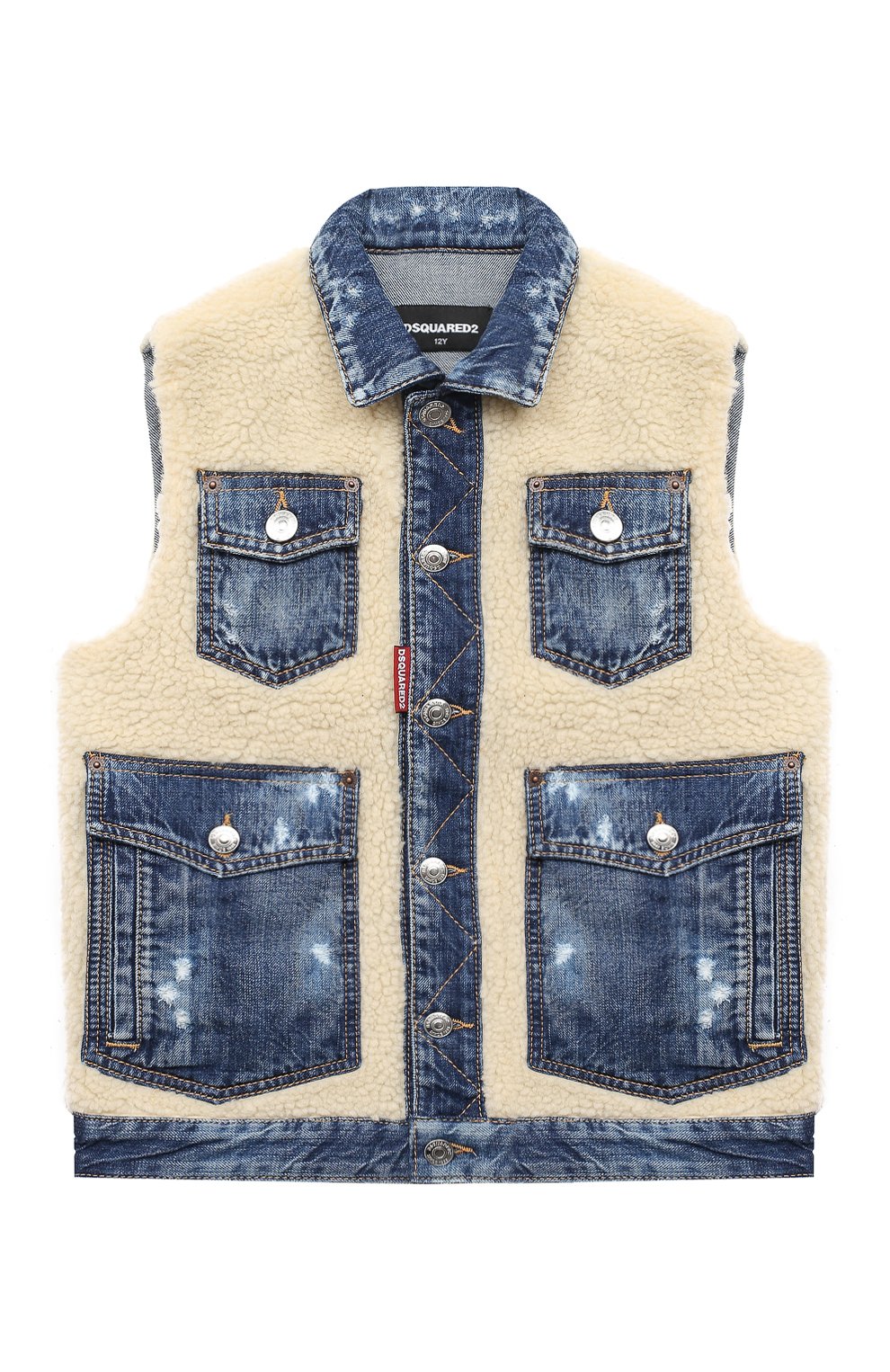 Джинсовый жилет DSQUARED2, арт. DQ0484-D002E, фото 1
