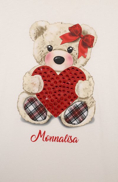 Хлопковый лонгслив MONNALISA, арт. 19D643, фото 3