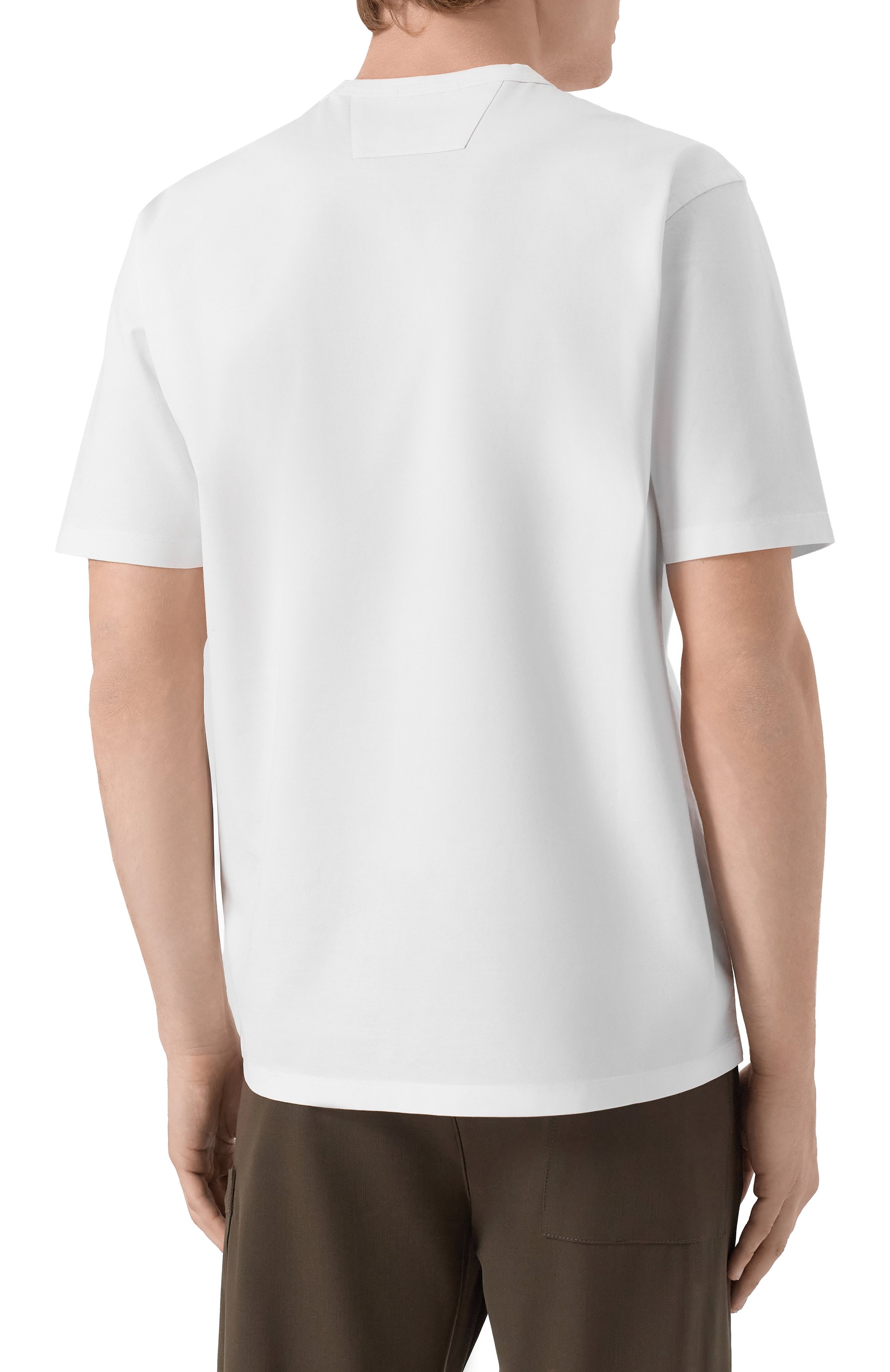 Хлопковая футболка C.P. COMPANY белого цвета по цене 16950 руб., арт. 19CLTS026A006370W, фото 4 Хлопковая футболка C.P. COMPANY, арт. 19CLTS026A006370W, фото 4