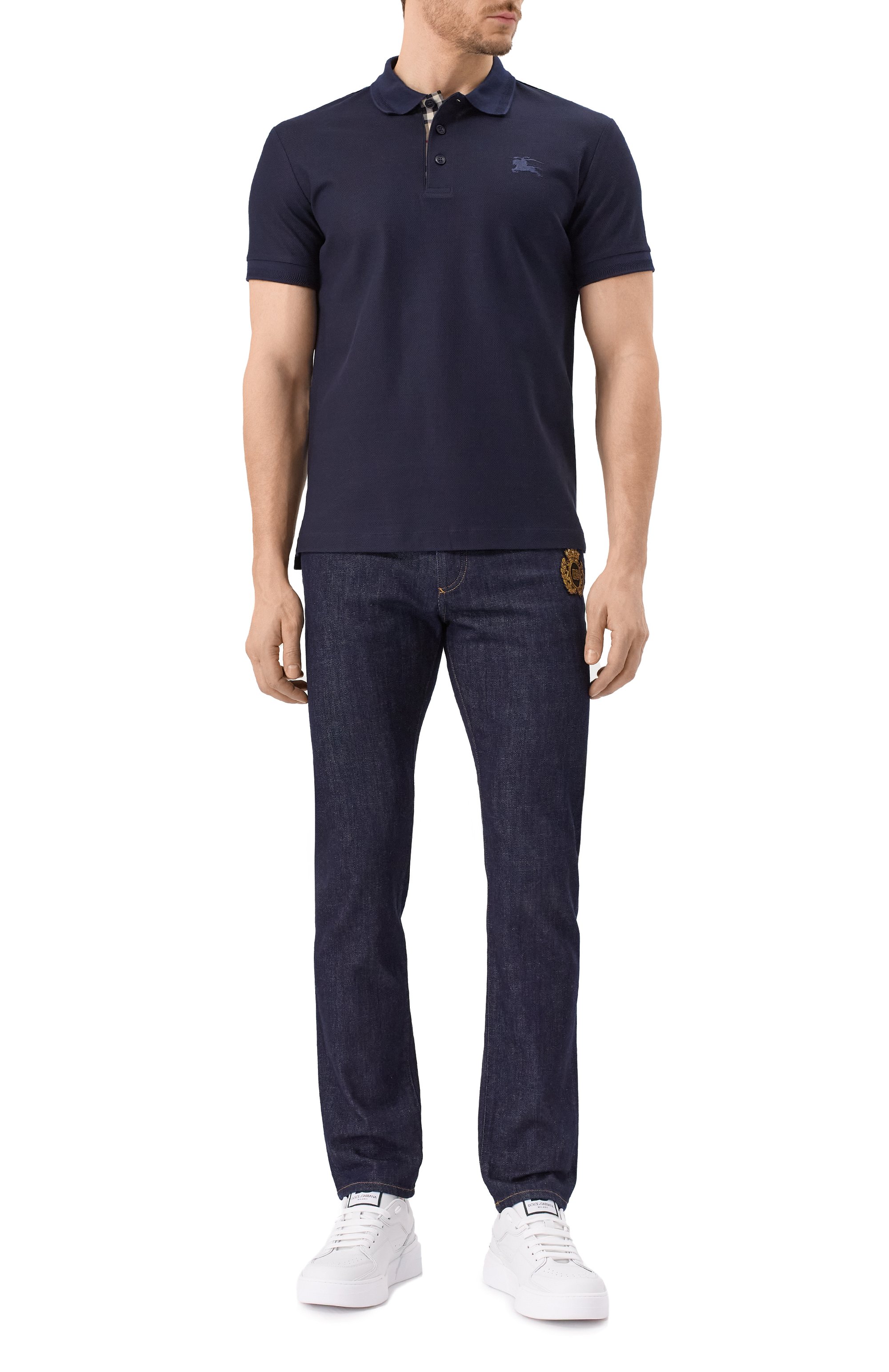 Хлопковое поло BURBERRY, арт. 8099165, фото 2