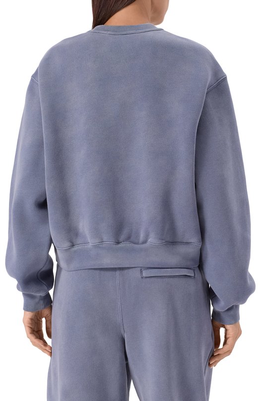 Хлопковый свитшот alexanderwang.t 4CC3241518 Синий  4CC3241518 Фото 4