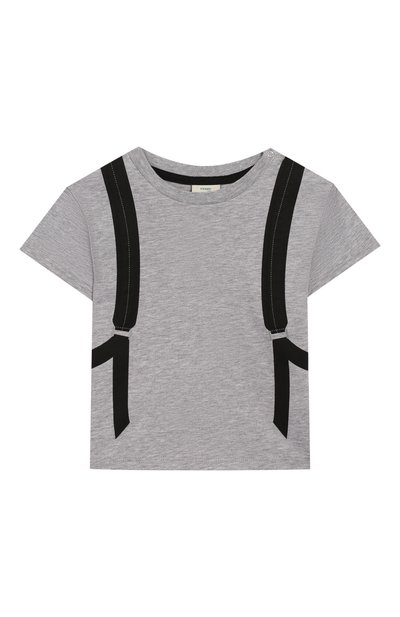 Хлопковая футболка FENDI, арт. BMI199/7AJ/12M-24M, фото 1