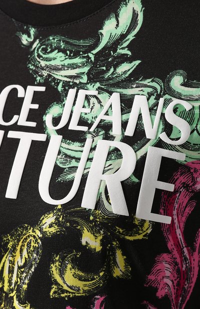 Хлопковая футболка VERSACE JEANS COUTURE, арт. B2HUB7M3-UDM613 62/30288, фото 5