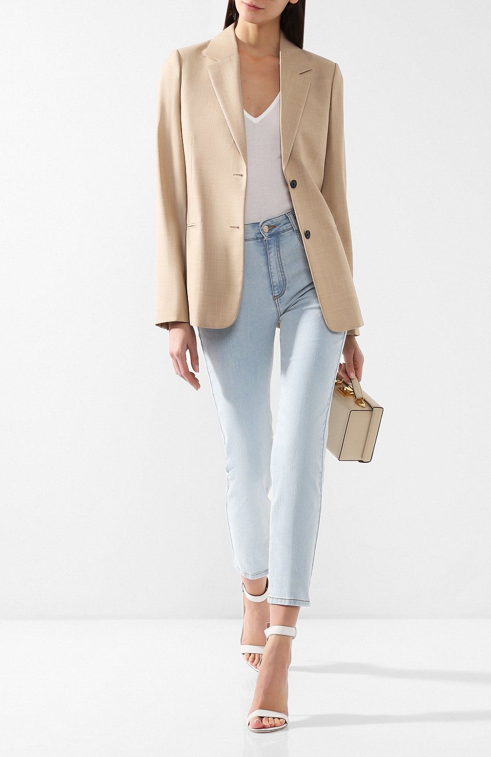 Шерстяной жакет VICTORIA BECKHAM, арт. JK FIT 5701C PSS19 MELANGE W00L, фото 2
