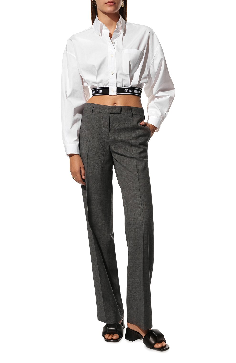 Хлопковая рубашка MIU MIU, арт. MK1435-1UCS-F0009, фото 2