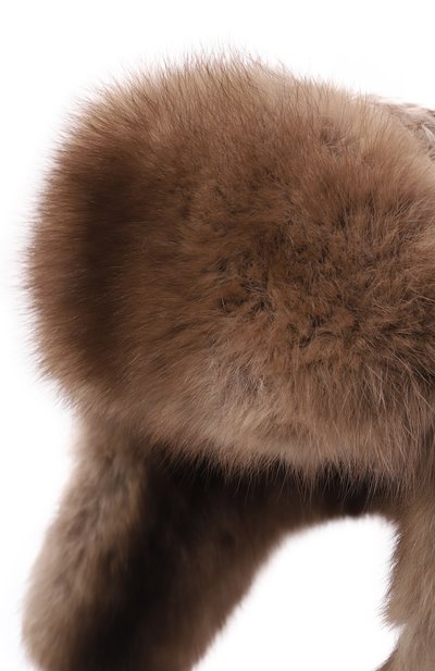 Меховая шапка-ушанка из соболя и каракульчи FURLAND темно-бежевого цвета по цене 630000 руб., арт. 0139610710004300002, фото 3 Меховая шапка-ушанка из соболя и каракульчи FURLAND, арт. 0139610710004300002, фото 3
