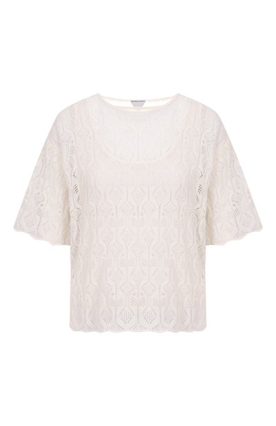 Женский топ из хлопка и шелка BOTTEGA VENETA, арт. 833883/V5ND0