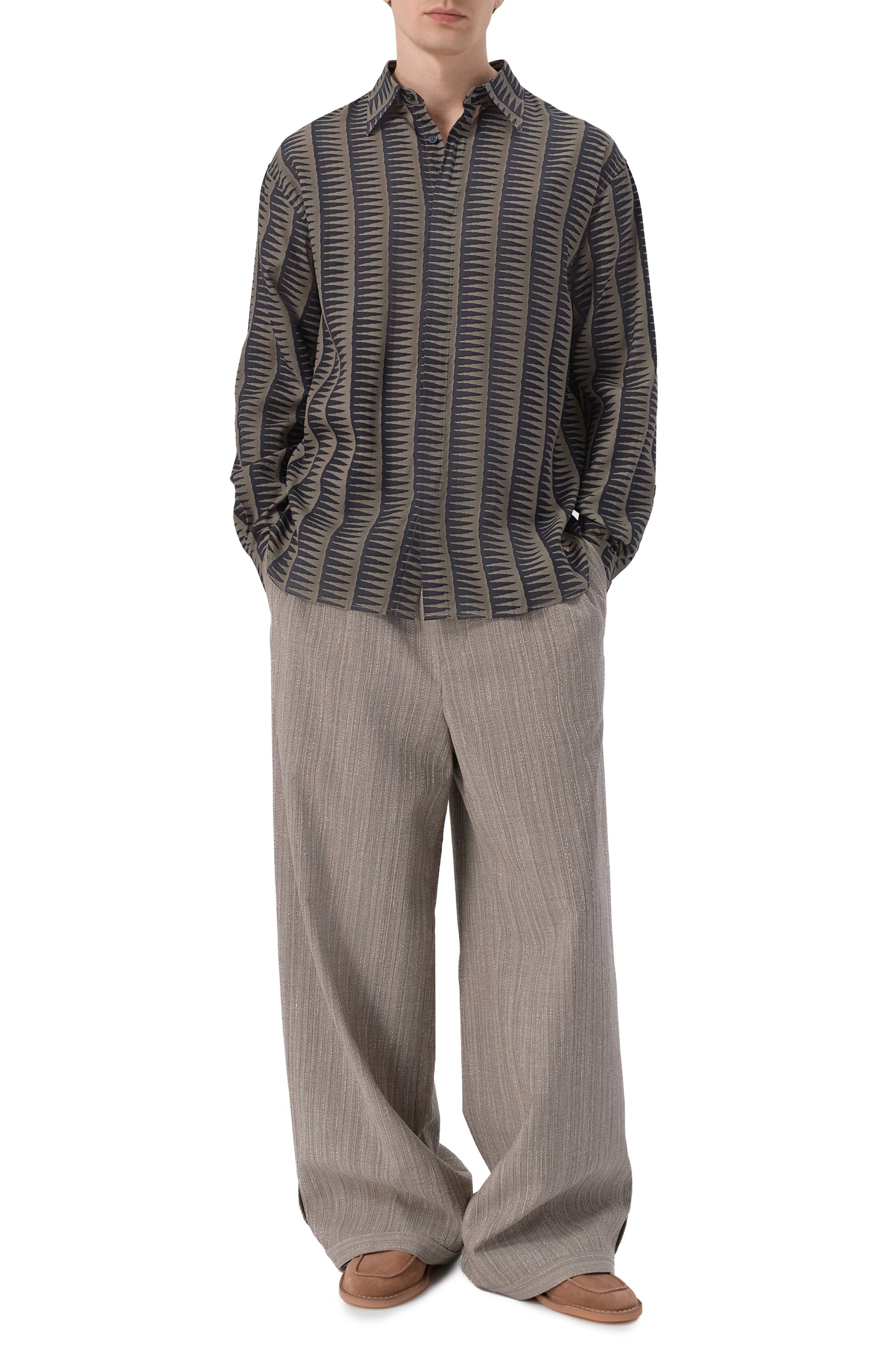 Брюки из шерсти и хлопка EMPORIO ARMANI, арт. EM005615/TE20603, фото 2