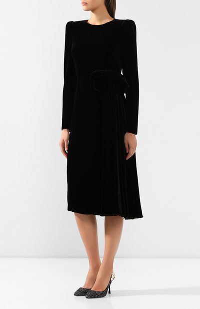 Бархатное платье DOLCE & GABBANA черного цвета по цене 291000 руб., арт. F6G8MT/FUVKQ, фото 3 Бархатное платье DOLCE & GABBANA, арт. F6G8MT/FUVKQ, фото 3