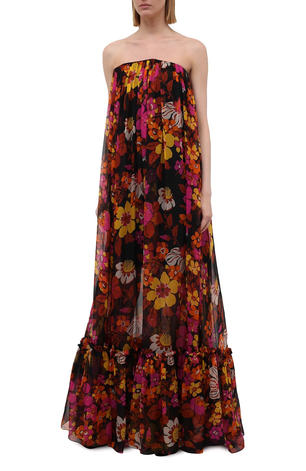 Шелковое платье SAINT LAURENT, арт. 650072/Y6C39, фото 3