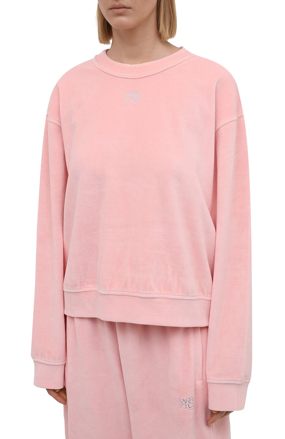 Хлопковый свитшот ALEXANDERWANG.T розового цвета по цене 46050 руб., арт. 4CC3211265, фото 3 Хлопковый свитшот ALEXANDERWANG.T, арт. 4CC3211265, фото 3