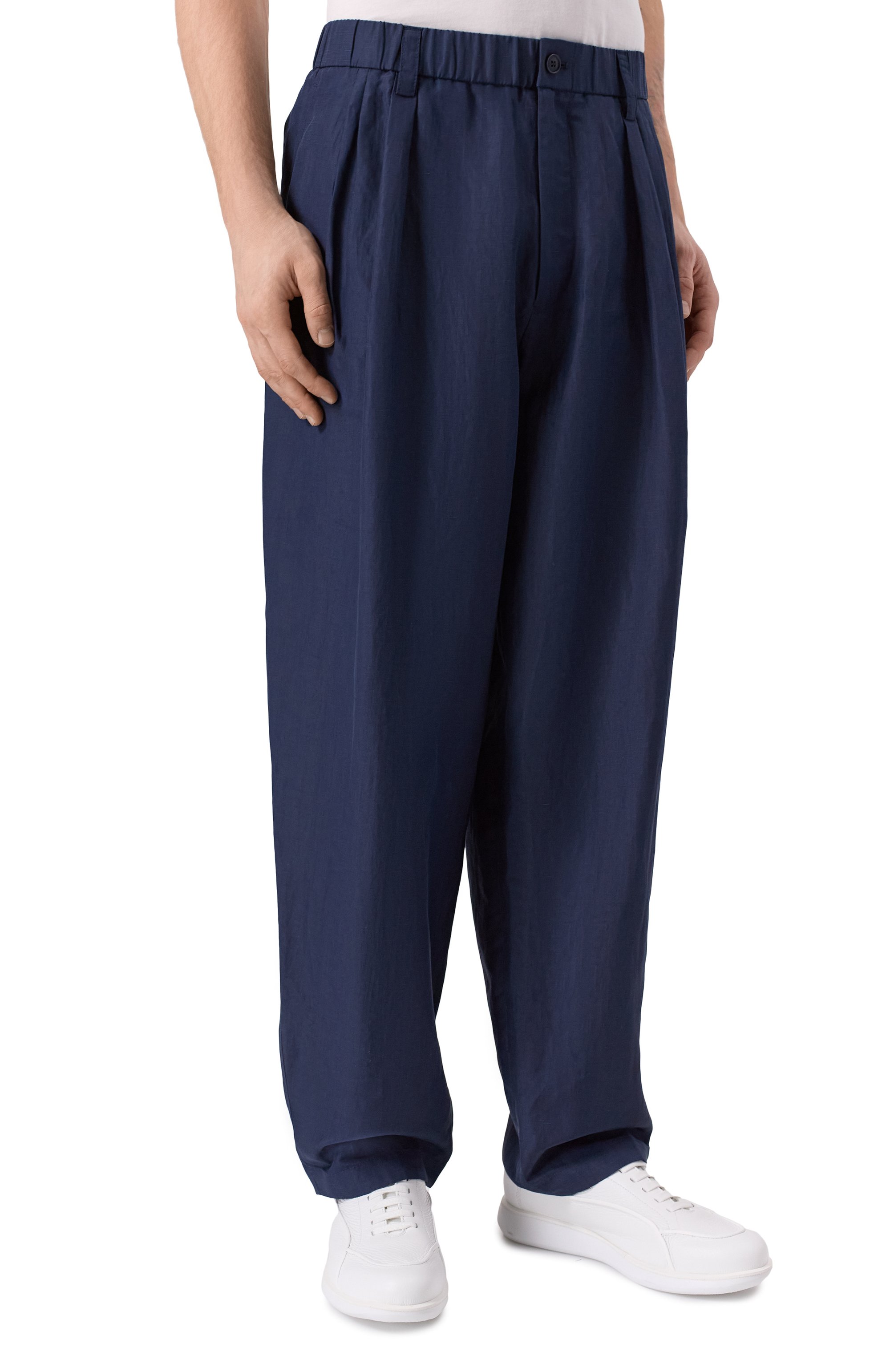 Брюки изо льна и шелка GIORGIO ARMANI, арт. GM003358/TE20656, фото 3