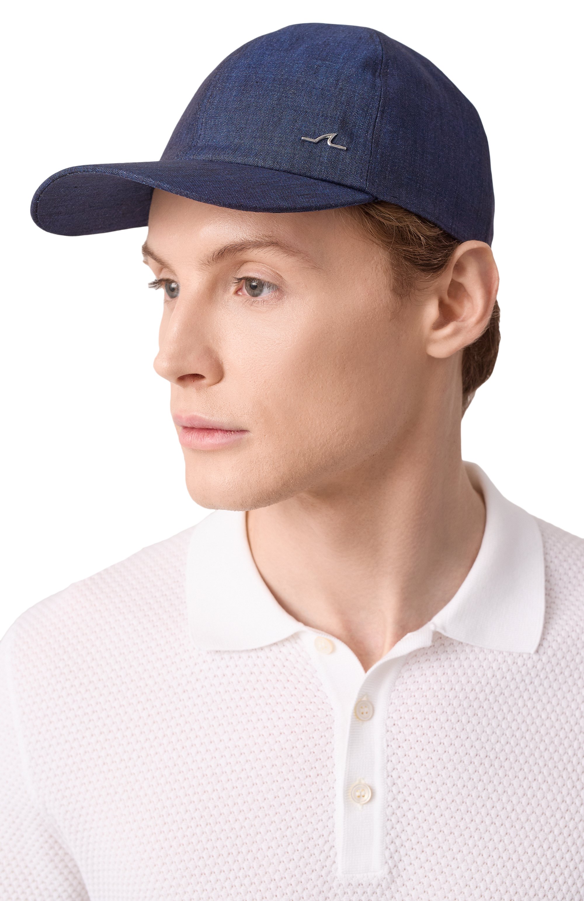 Льняная бейсболка PAUL&SHARK темно-синего цвета по цене 32700 руб., арт. 25417102, фото 2 Льняная бейсболка PAUL&SHARK, арт. 25417102, фото 2