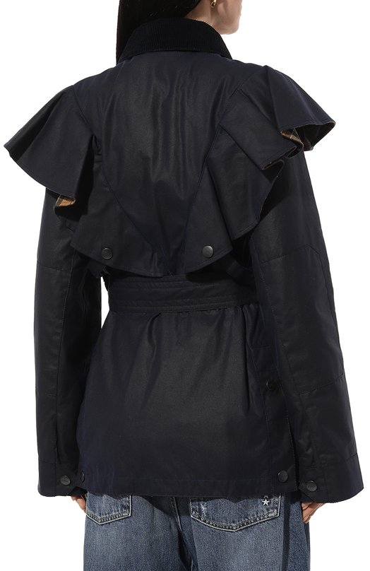 Хлопковая куртка Chloé x Barbour Chloé CHC23SVE90048 Синий  CHC23SVE90048 Фото 4