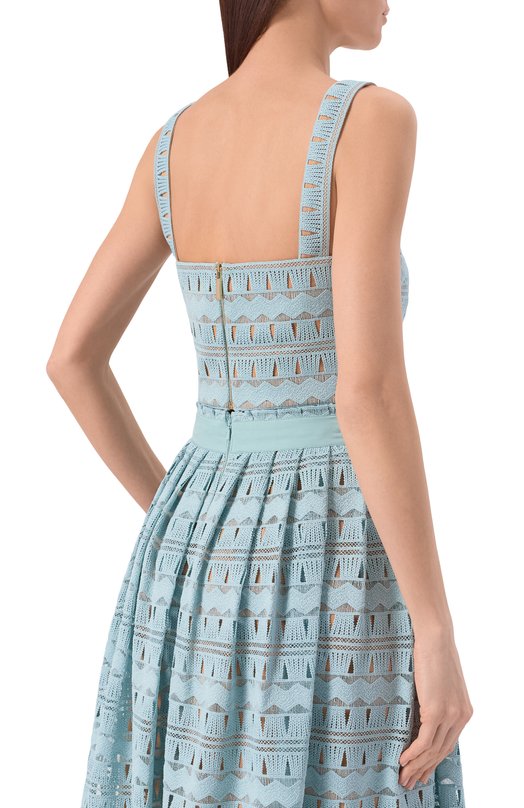 Шелковый топ Elie Saab T0271/MC012 Голубой  T0271/MC012 Фото 4