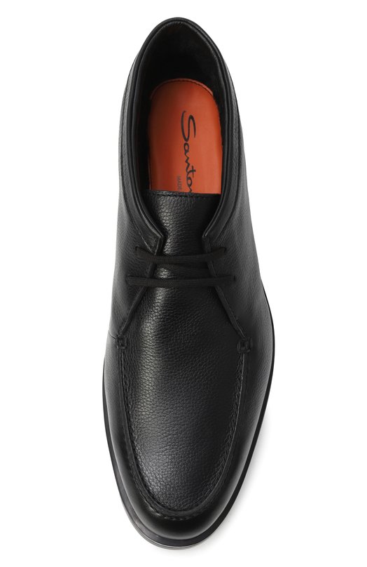 Кожаные ботинки Detroit Santoni MGDG18609NE0AHAS Чёрный  MGDG18609NE0AHAS Фото 6