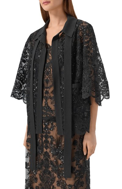 Жакет с отделкой пайетками ELIE SAAB, арт. TW008NR26/TUL02, фото 3