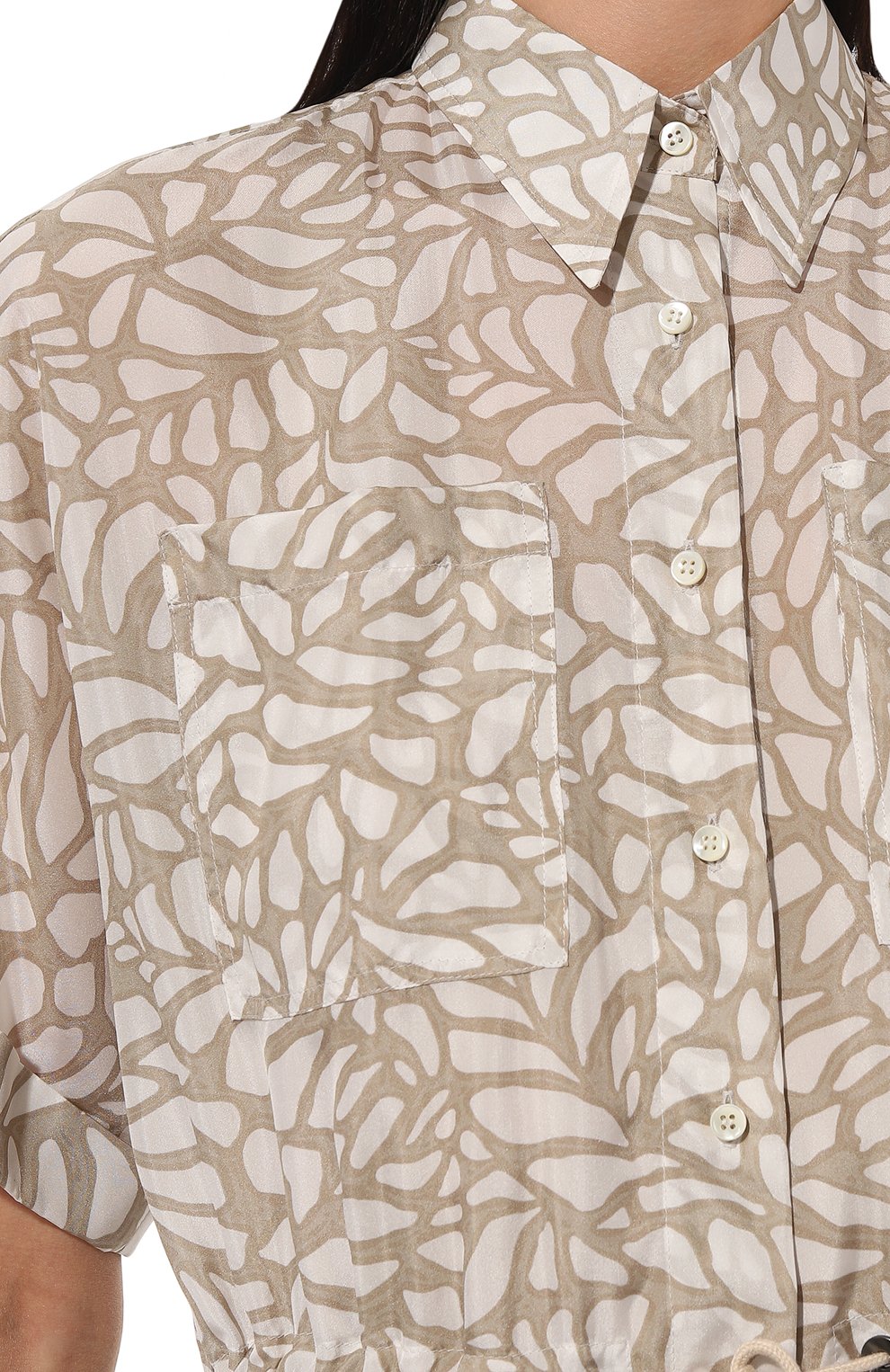 Платье из хлопка и шелка BRUNELLO CUCINELLI, арт. ML957ASQ41, фото 5