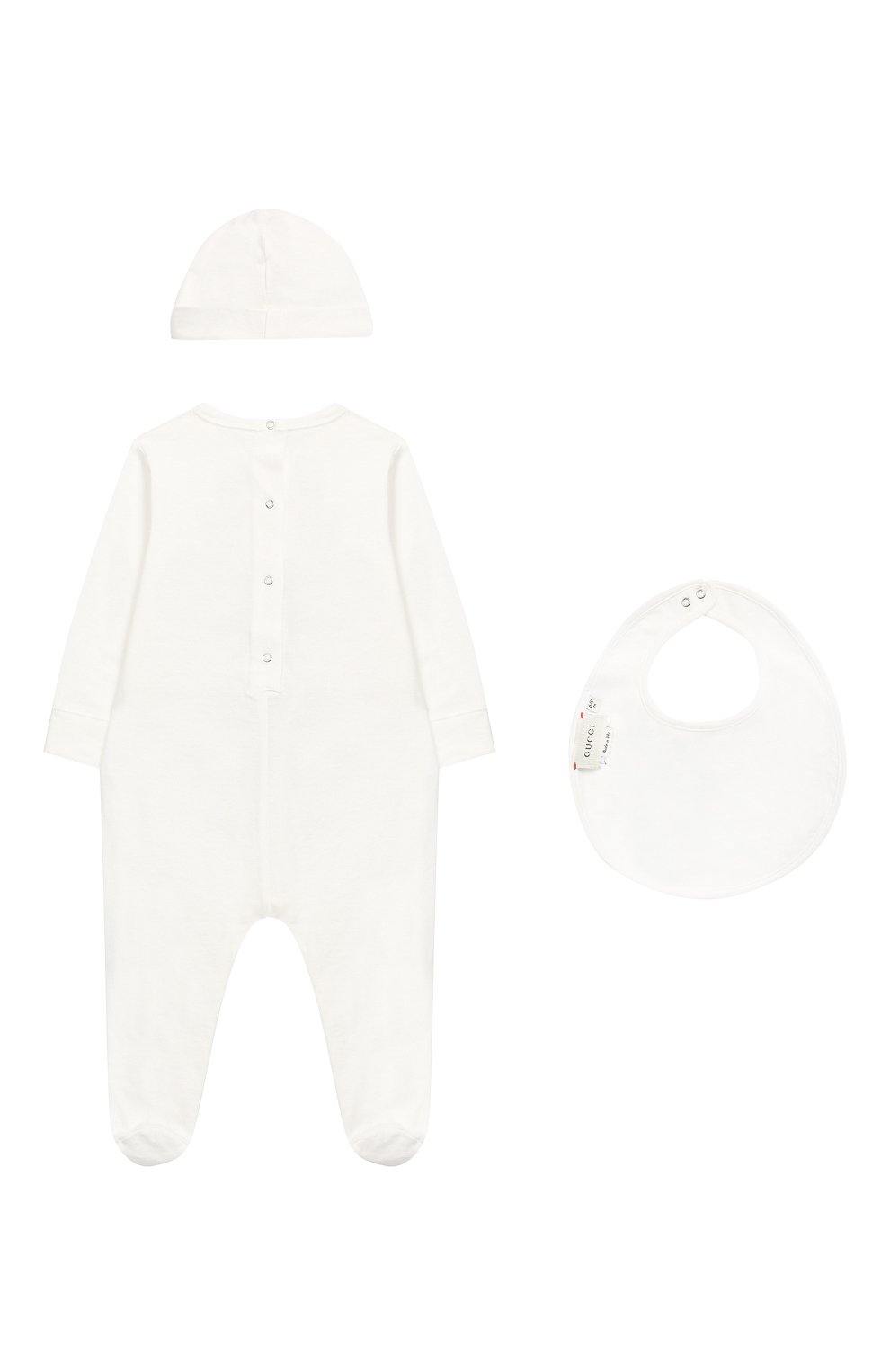 Комплект из хлопковой пижамы и шапки с нагрудником GUCCI, арт. 543889/XJABI, фото 2