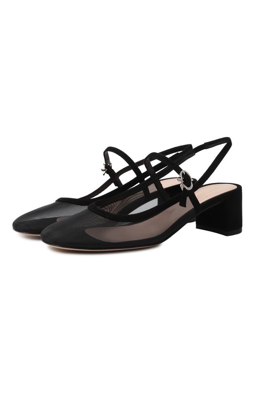 Текстильные туфли Francois 45 Gianvito Rossi G95574.45RIC.RSCNENE Чёрный G95574.45RIC.RSCNENE